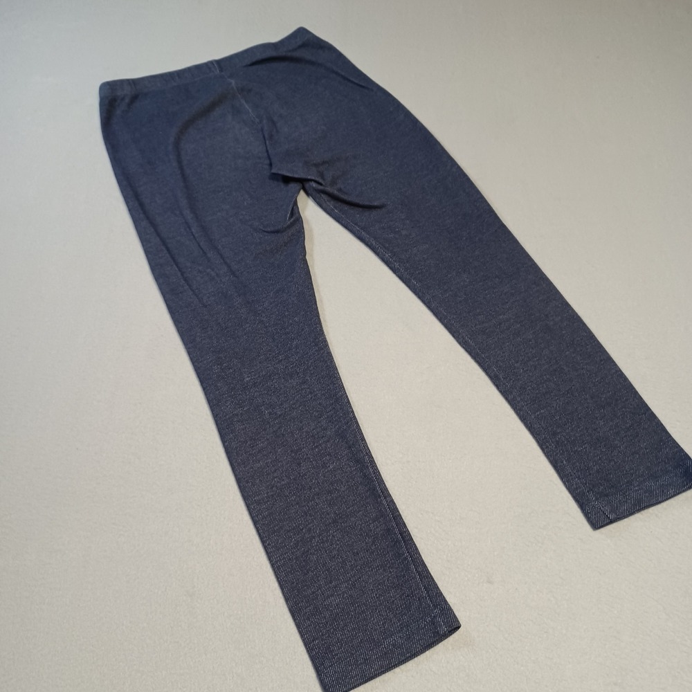Wonder Nation Girls Blue Denim Look Leggings Size Large 10-12 Pull On Pants